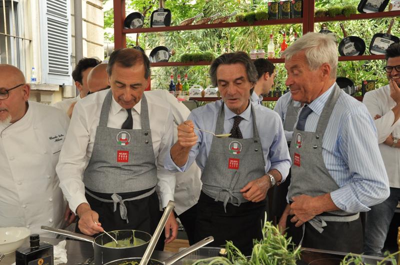 Milano Food City: sfida ai fornelli tra Sala, Fontana e Sangalli. FOTO Milano Food City: sfida ai fornelli tra Sala, Fontana e Sangalli. FOTO
