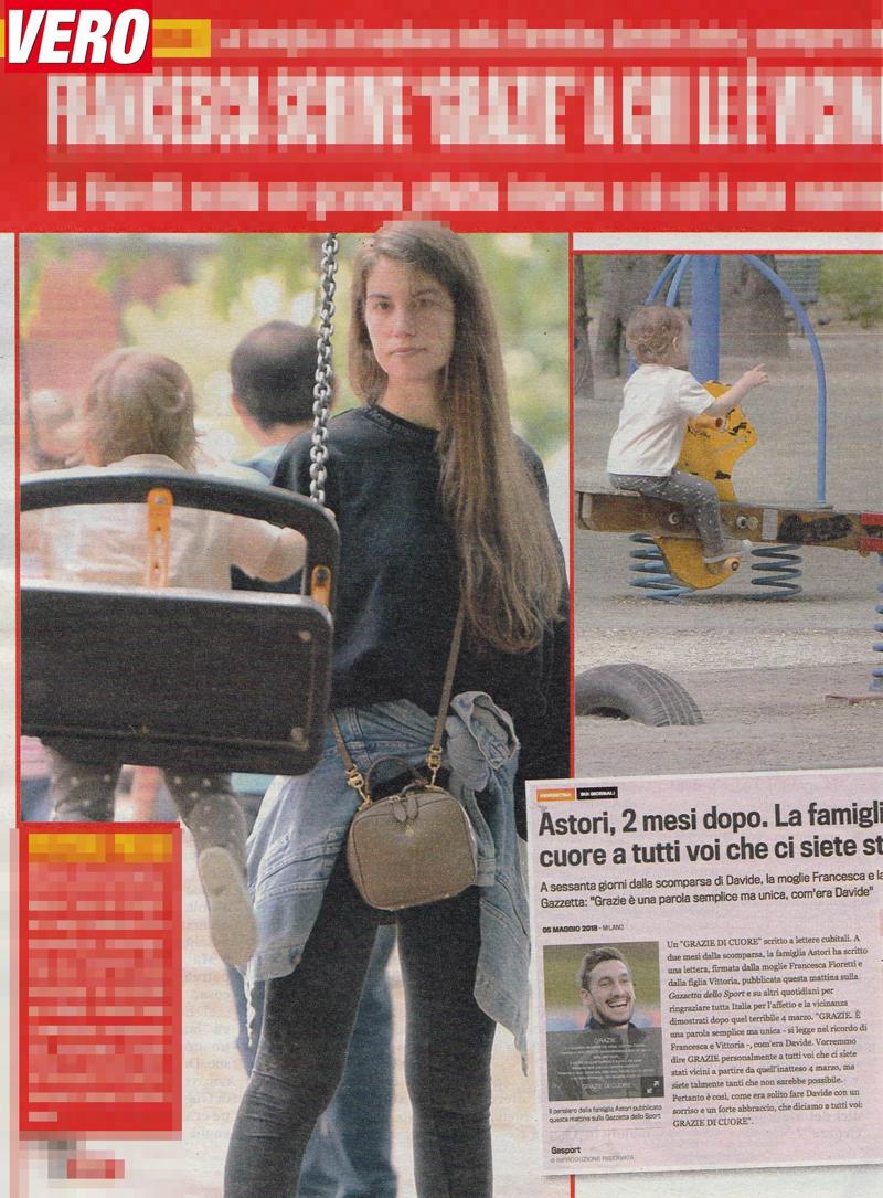 Galleria foto 'Astori, Francesca Fioretti dopo la morte di Davide Astori: ritrova il sorriso grazie alla figlia Vittoria' - foto 1