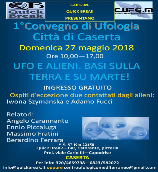 UFO Convegno Caserta Locandina A.Q UFO Convegno Caserta Locandina A.Q