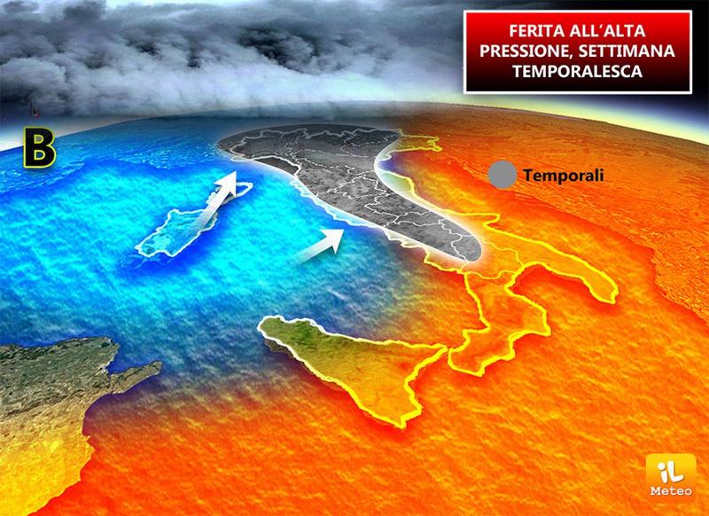 Previsioni meteo, tre giorni di temporali nel caldo di Scipione Previsioni meteo, tre giorni di temporali nel caldo di Scipione
