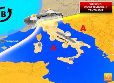 Previsioni meteo, temporali infiniti ma nel weekend sole