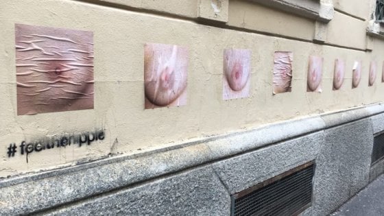 Pavia tappezzata di foto di capezzoli: controcensura di due ragazze milanesi Pavia tappezzata di foto di capezzoli: controcensura di due ragazze milanesi