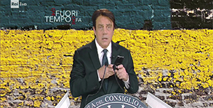 Crozza, per la prima volta, veste i panni del nuovo Premier Giuseppe Conte