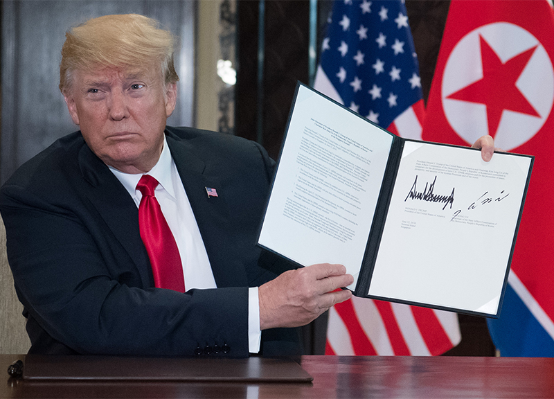 Trump-Kim, “documento storico” sul nucleare. Stop esercitazioni Usa in Corea