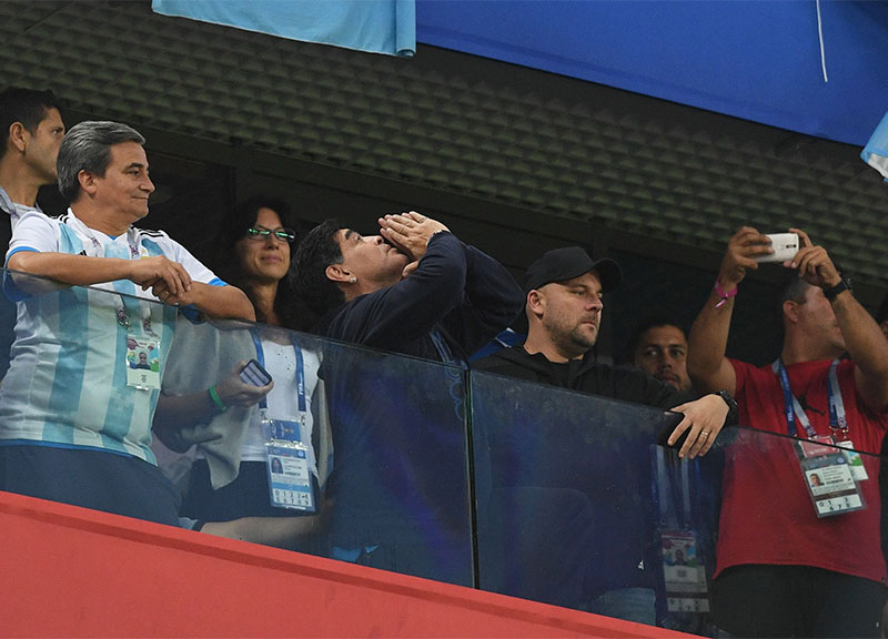 Mondiali 2018, Argentina ottavi (col brivido) vs Francia. Maradona show