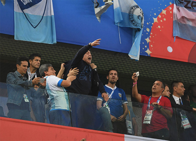 Mondiali 2018, Argentina ottavi (col brivido) vs Francia. Maradona show