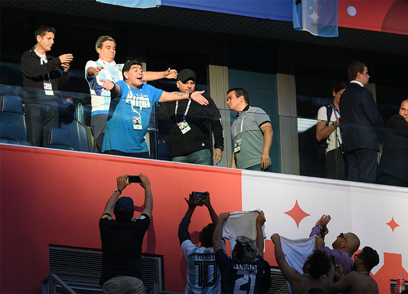 Mondiali 2018, Argentina ottavi (col brivido) vs Francia. Maradona show