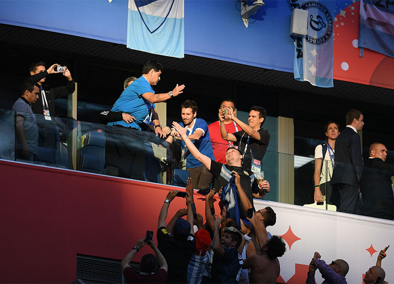 Mondiali 2018, Argentina ottavi (col brivido) vs Francia. Maradona show