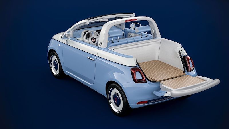 Fiat & Lapo Elkann (Garage Italia) festeggiano la 500 Spiaggina