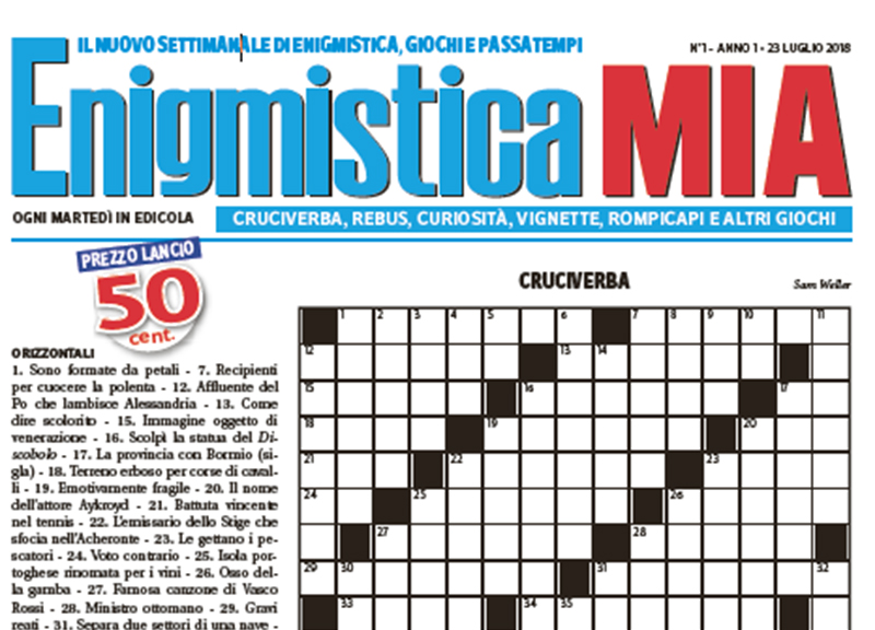 Enigmistica Mia: è in edicola il nuovo settimanale di Cairo Editore Enigmistica Mia: è in edicola il nuovo settimanale di Cairo Editore