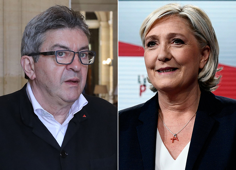 Francia, alleanza anti sistema? Possibile convergenza Marine Le Pen-Melenchon Francia, alleanza anti sistema? Possibile convergenza Marine Le Pen-Melenchon