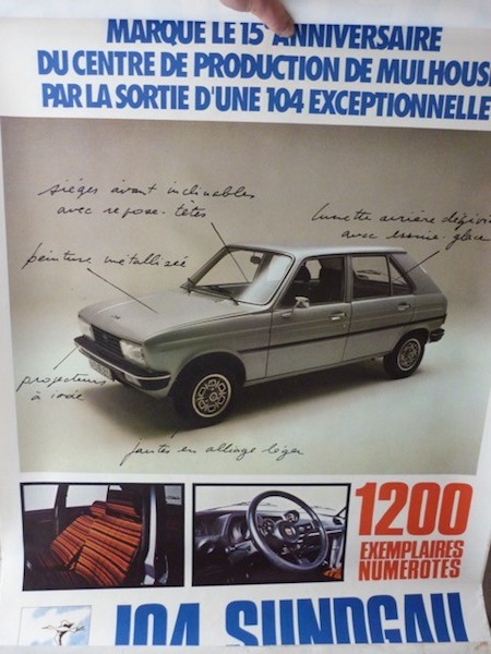 1972: Peuget 104 “Sundgau” debutta al Salone di Parigi 1972: Peuget 104 “Sundgau” debutta al Salone di Parigi