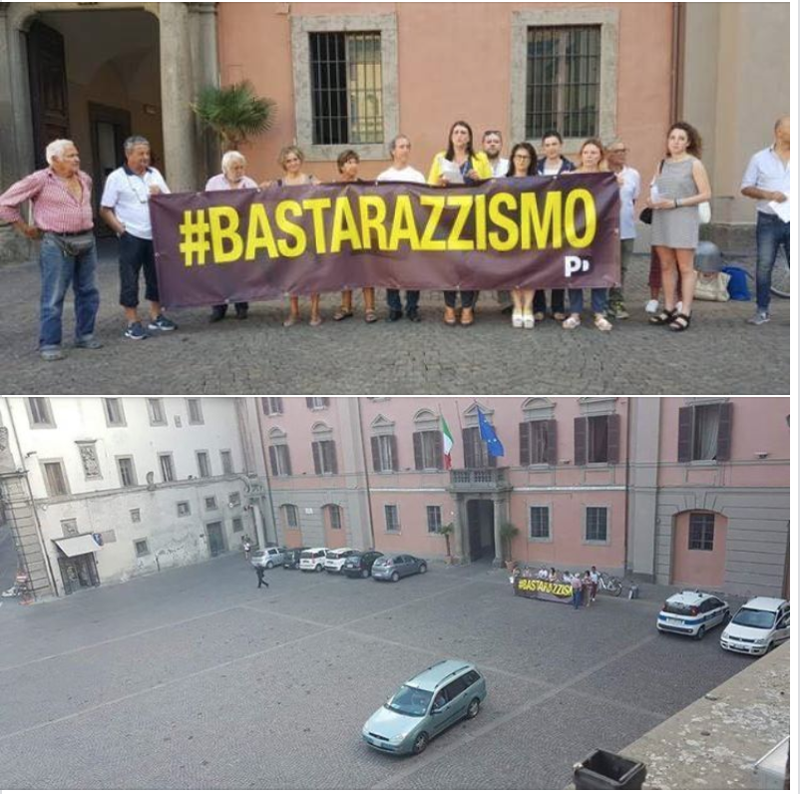 Razzismo, Pd: la foto che imbarazza i dem di Viterbo in piazza contro Salvini Razzismo, Pd: la foto che imbarazza i dem di Viterbo in piazza contro Salvini
