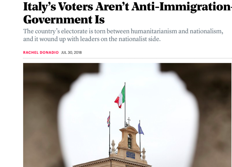 Migranti: stampa USA attacca Salvini. L’ennesimo favore al vicepremier Migranti: stampa USA attacca Salvini. L’ennesimo favore al vicepremier