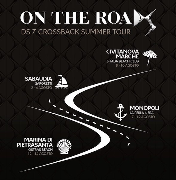 DS7 Crossback summer tour si parte da Sabaudia DS7 Crossback summer tour si parte da Sabaudia
