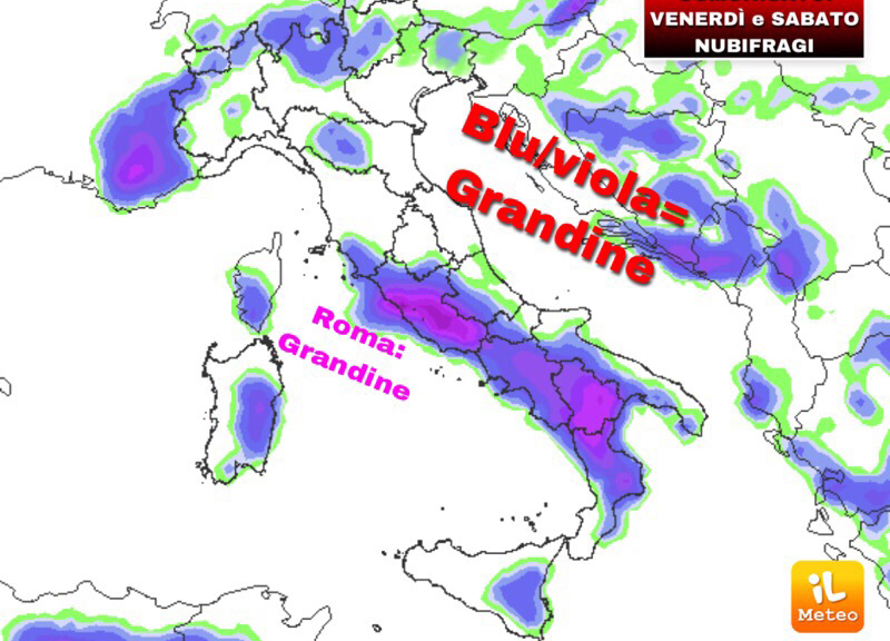 Previsioni meteo, allarme forti temporali e grandine sull’Italia Previsioni meteo, allarme forti temporali e grandine sull’Italia