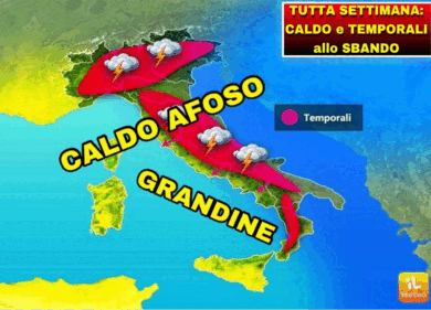 Meteo, caldo e temporali tutta la settimana. Svolta da venerdì?