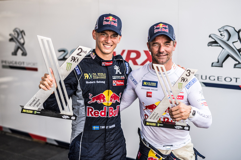 Podio per il Team Peugeot WRX nella tappa canadese Podio per il Team Peugeot WRX nella tappa canadese