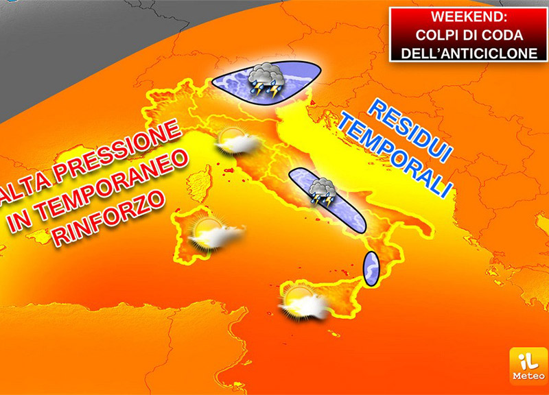 Previsioni meteo: weekend calmo, perturbazione entro Ferragosto Previsioni meteo: weekend calmo, perturbazione entro Ferragosto