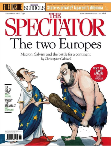 Matteo Salvini “troglodita” in copertina del britannico The Spectator – FOTO
