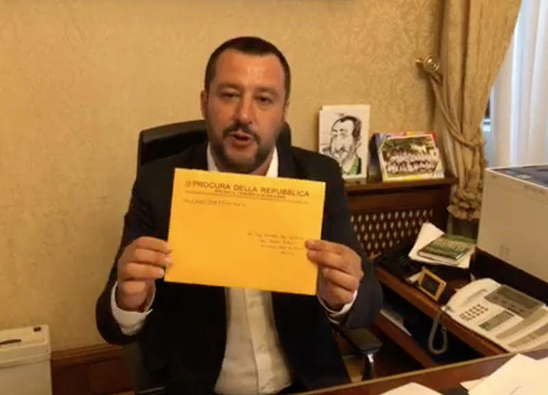 Salvini indagato, e Pirandello se la ride Salvini indagato, e Pirandello se la ride