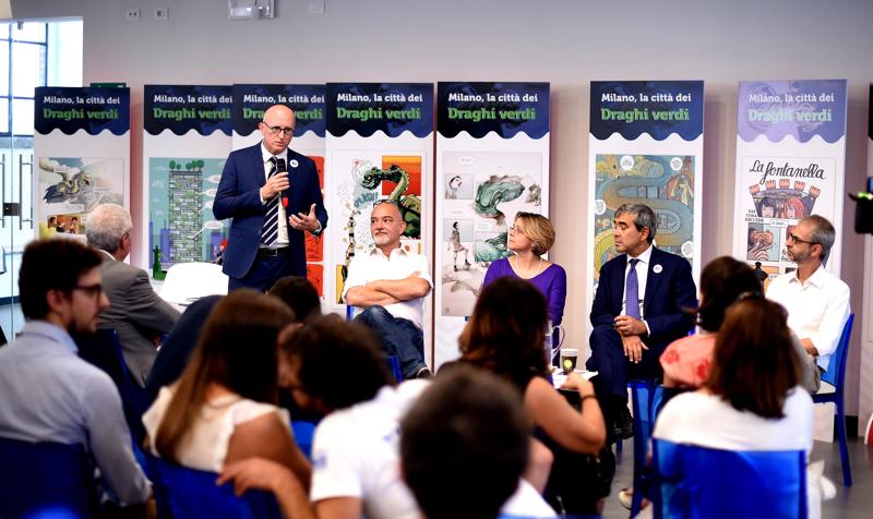 Milano, MM presenta la città dei Draghi verdi. Foto Milano, MM presenta la città dei Draghi verdi. Foto