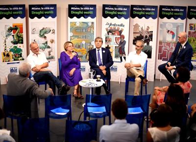Milano, MM presenta la città dei Draghi verdi. Foto Milano, MM presenta la città dei Draghi verdi. Foto