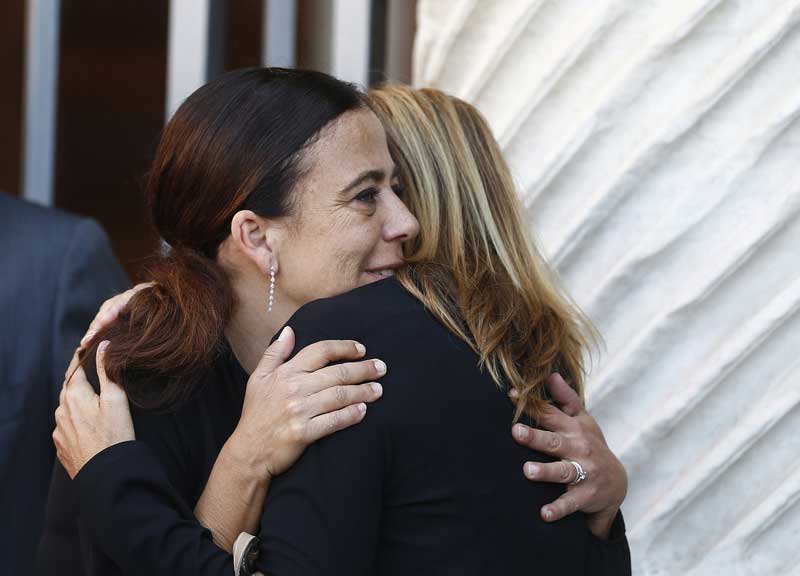 As Roma in lutto: anche Zeman, Totti e Di Francesco ai funerali di Maria Sensi