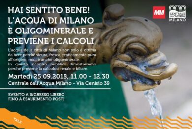 L’acqua di Milano? E’ oligominerale e previene i calcoli