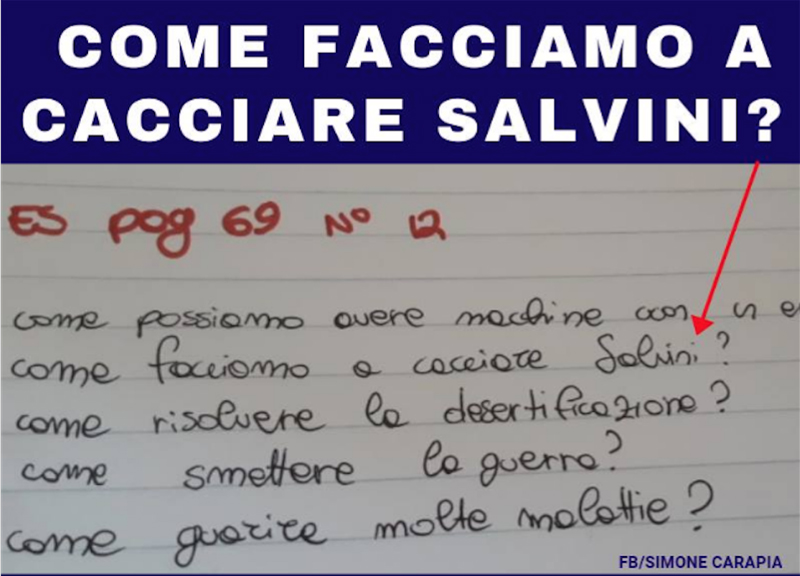 Galleria foto 'Tema choc. “Come facciamo a cacciare Salvini?”. Salvini: “Abbraccio i bimbi”' - foto 1