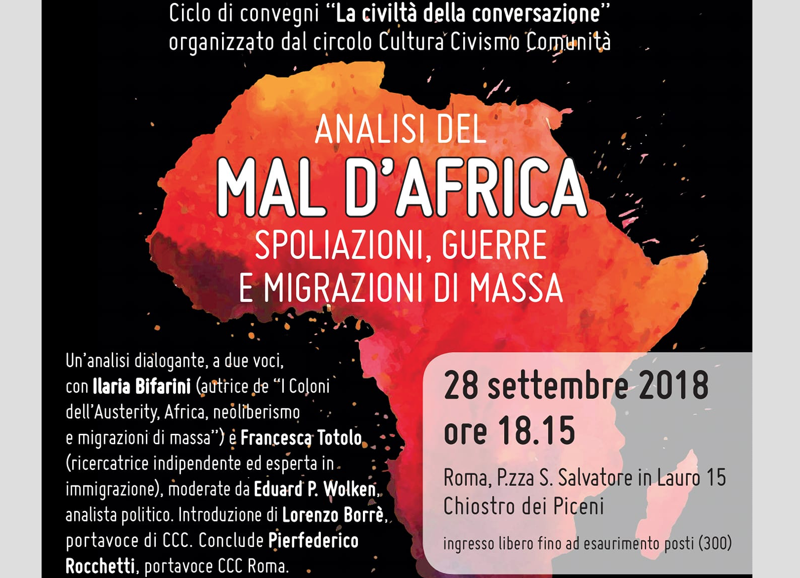 Migranti, guerre, spoliazioni: a Roma convegno non “convenzionale” sull’Africa Migranti, guerre, spoliazioni: a Roma convegno non “convenzionale” sull’Africa