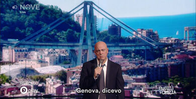 La canzone/appello Maurizio Crozza per Genova: “Città abbandonata”