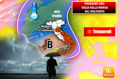 Previsioni meteo, Italia nella morsa del maltempo