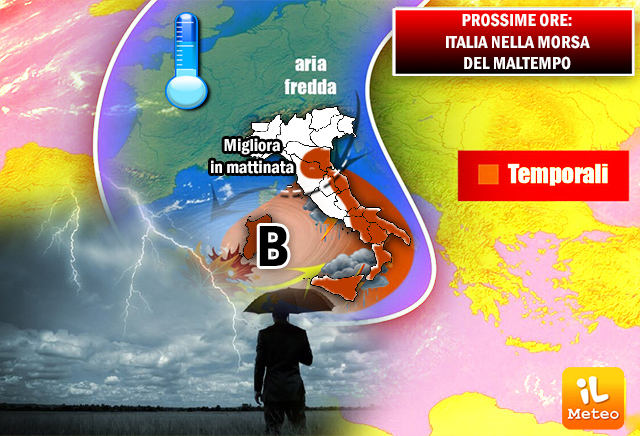 Previsioni meteo, Italia nella morsa del maltempo Previsioni meteo, Italia nella morsa del maltempo