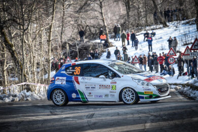 De Tommaso con la sua Peugeot 208 R2B è campione Italiano Rally Juinior