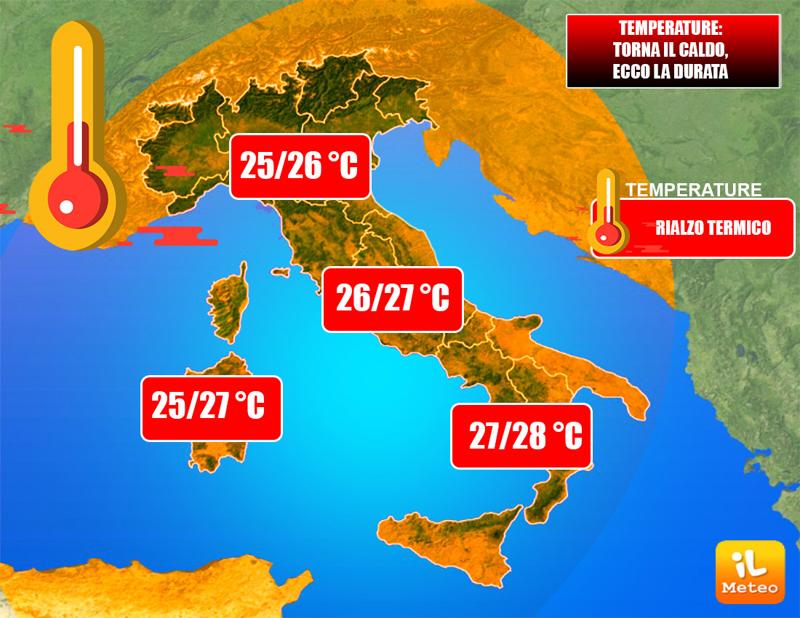 Previsioni meteo, torna il caldo: ecco quanto durerà Previsioni meteo, torna il caldo: ecco quanto durerà