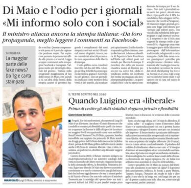 Pinocchio/ I giornali stanno morendo, e non per colpa di Di Maio