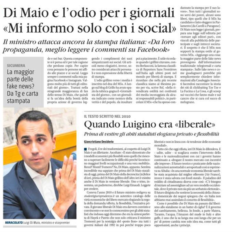 Pinocchio/ I giornali stanno morendo, e non per colpa di Di Maio Pinocchio/ I giornali stanno morendo, e non per colpa di Di Maio