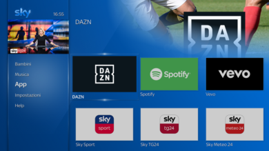 Su Sky Q arrivano le app Dazn e Spotify