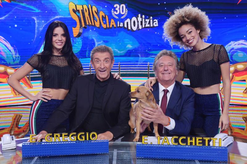 Ascolti tv, Striscia la Notizia boom con Greggio-Iacchetti. Auditel, i dati