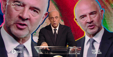 Crozza, Pierre Moscovici giudica la manovra economica italiana
