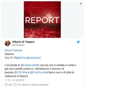 Fnsi e Usigrai al fianco di Report