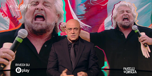 Crozza/Grillo e la compagnia di Cabaret che va in tournée a Palazzo Chigi Crozza/Grillo e la compagnia di Cabaret che va in tournée a Palazzo Chigi