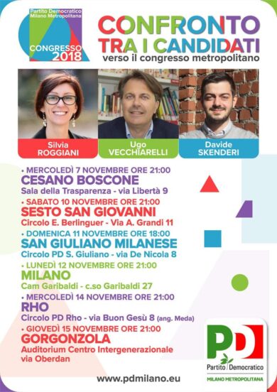 Congresso metropolitano Pd, al via confronti tra i candidati