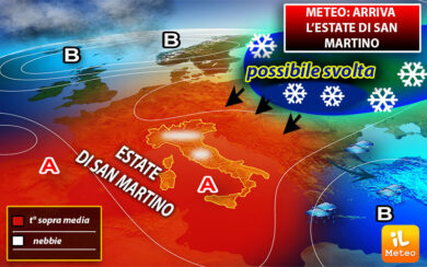Previsioni meteo: weekend con pioggia ma poi Estate di San Martino. Meteo