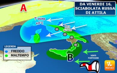 Previsioni meteo freddo:sciabolata artica,venerdì Attila e inverno. Meteo news