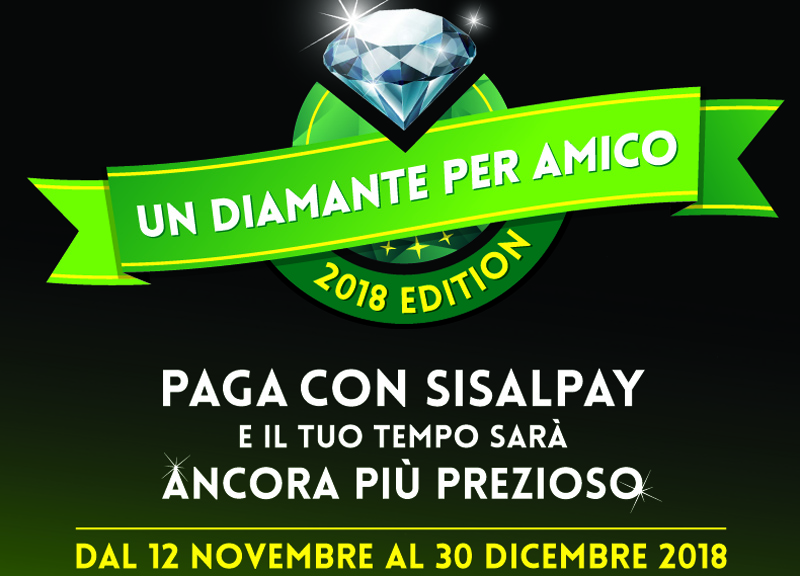 SisalPay lancia il concorso ad estrazione “Un Diamante per Amico-2018 edition” SisalPay lancia il concorso ad estrazione “Un Diamante per Amico-2018 edition”