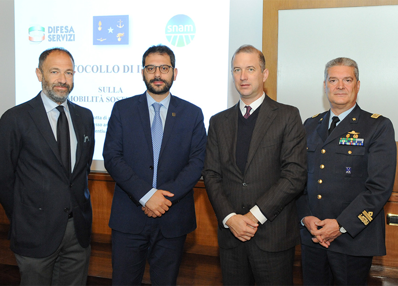 Mobilità sostenibile, protocollo d’Intesa tra Ministero Difesa e Snam Mobilità sostenibile, protocollo d’Intesa tra Ministero Difesa e Snam