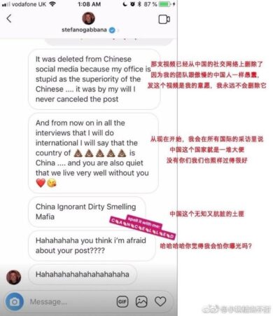 D&G, polemica social in Cina. “Spot sessista”.Gabbana: “Instagram hackerato”