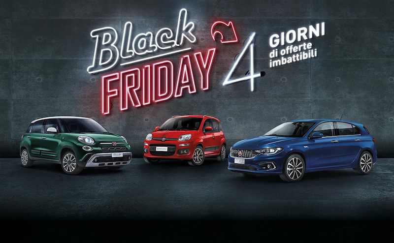 Black Friday di Fiat e Lancia, 4 giorni speciali Black Friday di Fiat e Lancia, 4 giorni speciali